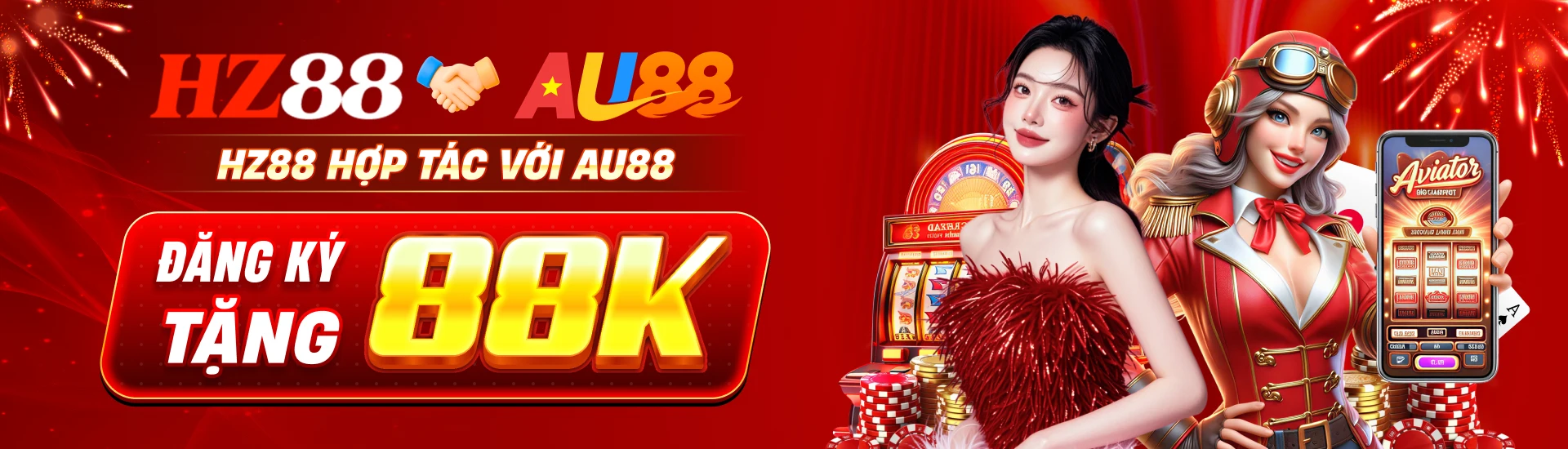 Banner HZ88 về slot game và bắn cá tham khảo
